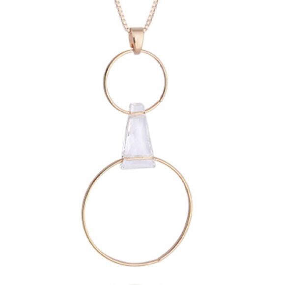 Swarovski authentic Crystals Gold plated necklace - Picture 1 of 8